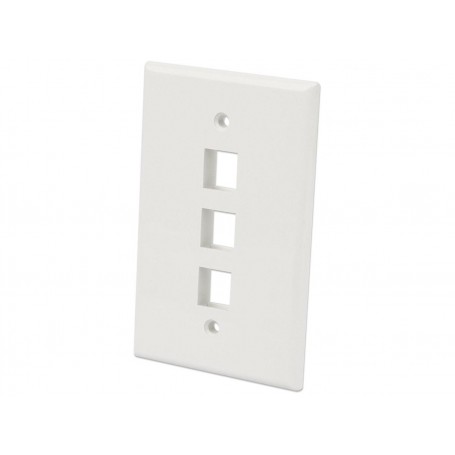 INTELLINET 772587 3-Outlet Oversized Keystone Wall Plate (772587)