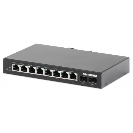 INTELLINET 508827 Industrial 8-Port Gigabit Ethernet Switch with 2 SFP Ports