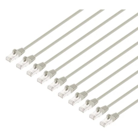 Intellinet 745383 Cat8 1 U FTP Slim Network Patch Cable 1 5 ft Gray 10 Pack (745383)