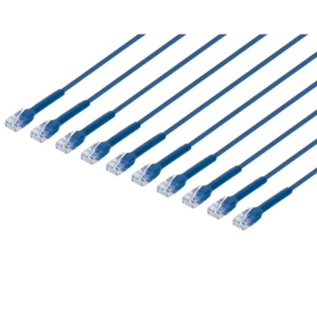 Intellinet 745222 Cat8 1 U FTP Slim Network Patch Cable 1 ft Gray 10 Pack (745222)