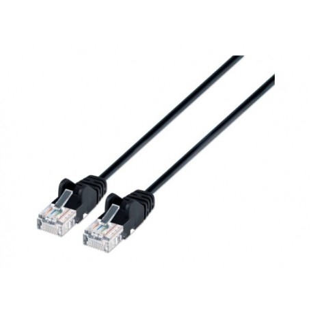 Intellinet 745192 Cat6 U UTP Slim Network Patch Cable 5 ft Black 10 Pack (745192)