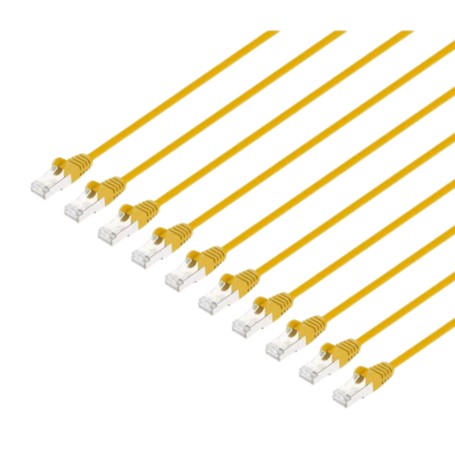 Intellinet 745505 Cat8 1 U FTP Slim Network Patch Cable 0 25 ft Red 10 Pack (745505)