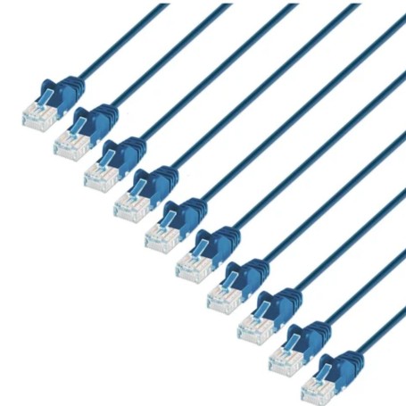 INTELLINET 742528 Cat6 U UTP Slim Network Patch Cable Blue (742528)