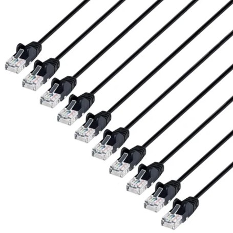 INTELLINET 742580 Cat6 U UTP Slim Network Patch Cable Black (742580)