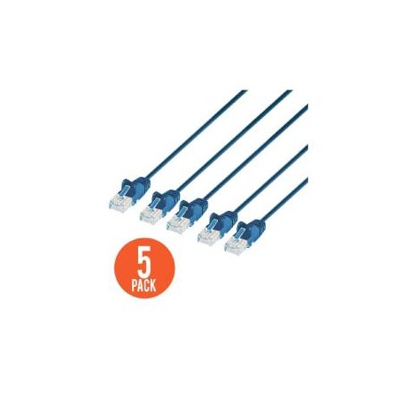 INTELLINET 742665 Cat6 U UTP Slim Network Patch Cable Blue (742665)