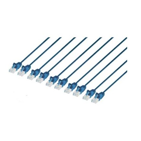 INTELLINET 742641 Cat6 U UTP Slim Network Patch Cable Blue (742641)