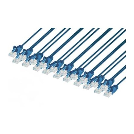 INTELLINET 742634 Cat6 U UTP Slim Network Patch Cable Blue (742634)