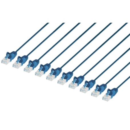 INTELLINET 742658 Cat6 U UTP Slim Network Patch Cable Blue (742658)