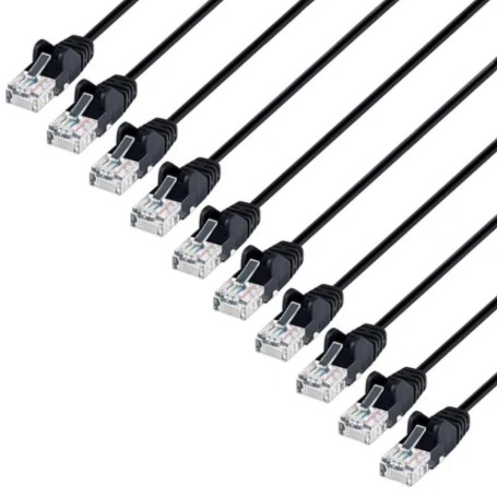 INTELLINET 742627 Cat6 U UTP Slim Network Patch Cable Black (742627)