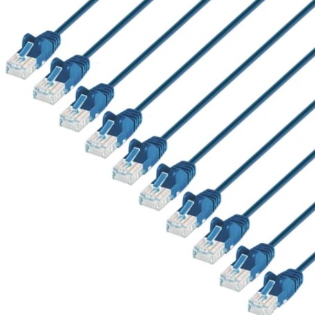 INTELLINET 744324 Cat6 U UTP Slim Network Patch Cable Blue (744324)