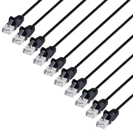 INTELLINET 744331 Cat6 U UTP Slim Network Patch Cable Black (744331)