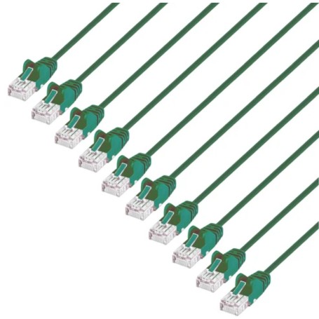 INTELLINET 744348 Cat6 U UTP Slim Network Patch Cable Green (744348)