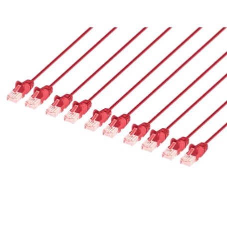 INTELLINET 744805 Cat6 U UTP Slim Network Patch Cable Red (744805)