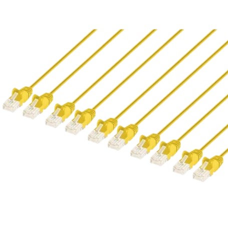INTELLINET 744737 Cat6 U UTP Slim Network Patch Cable Yellow (744737)