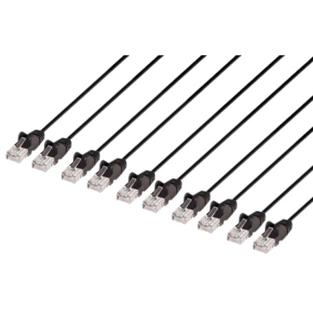 INTELLINET 744546 Cat6 U UTP Slim Network Patch Cable Black (744546)