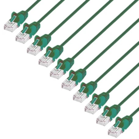 INTELLINET 744249 Cat6 U UTP Slim Network Patch Cable Green (744249)