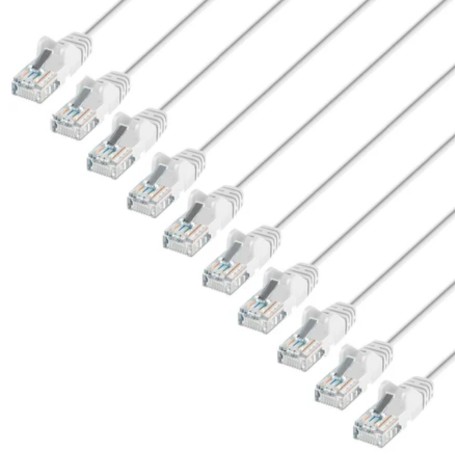 INTELLINET 744300 Cat6 U UTP Slim Network Patch Cable White (744300)